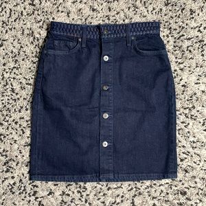 Levi’s Made & Crafted Dark Blue Denim Button Front Decorative Waist Skirt 26